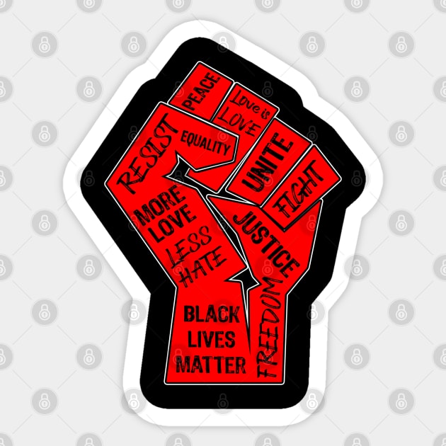 Civil Rights Fist Sticker by Scar